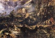 Peter Paul Rubens Stormy Landscape with Philemon und Baucis oil painting artist